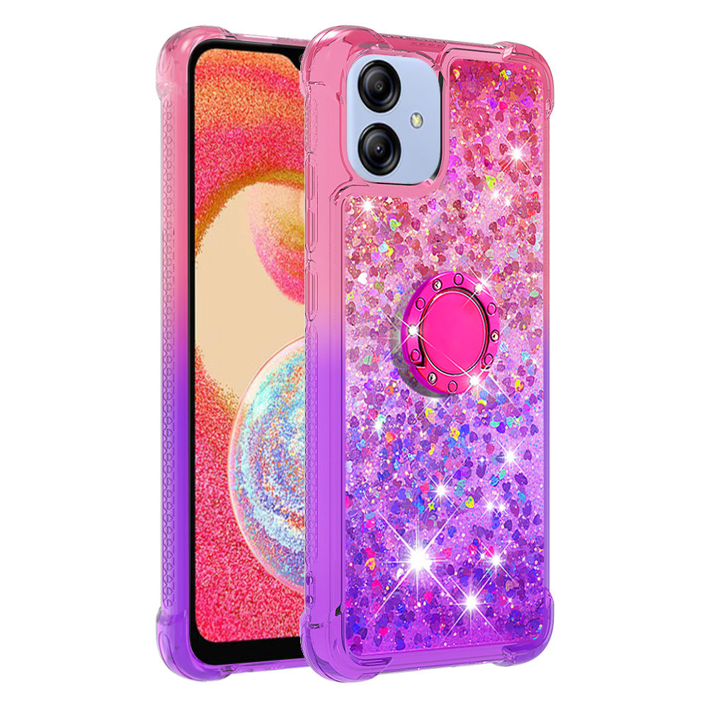 For Samsung Galaxy A04e 4G F04 4G M04 4G YB Quicksand Series-8 Protective Soft TPU Phone Case Gradient Quicksand Ring Kickstand Drop-proof Back Cover For Samsung Galaxy A04e 4G F04 4G M04 4G YB Quicksand Series-8 Protective Soft TPU Phone Case Gradient Quicksand Ring Kickstand Drop-proof Back Cover